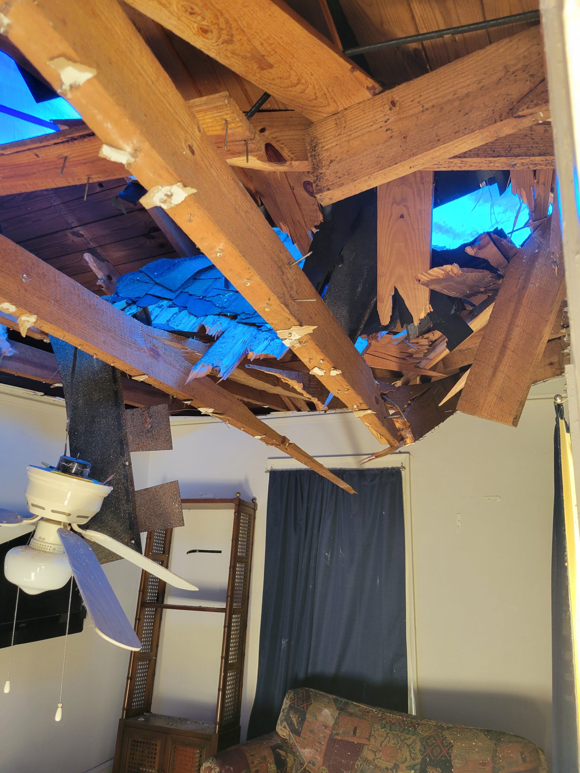 storm damage interior repair and insurance claim project in Georgia