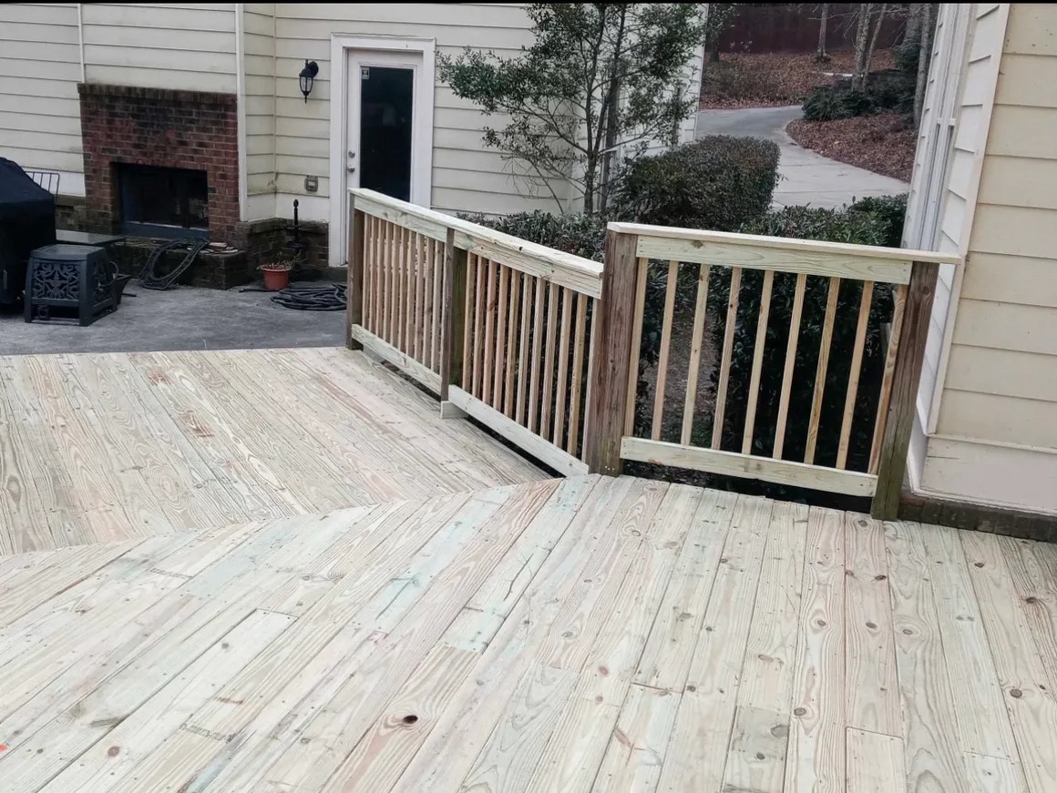 wood deck installation and outdoor construction project Georgia contractor