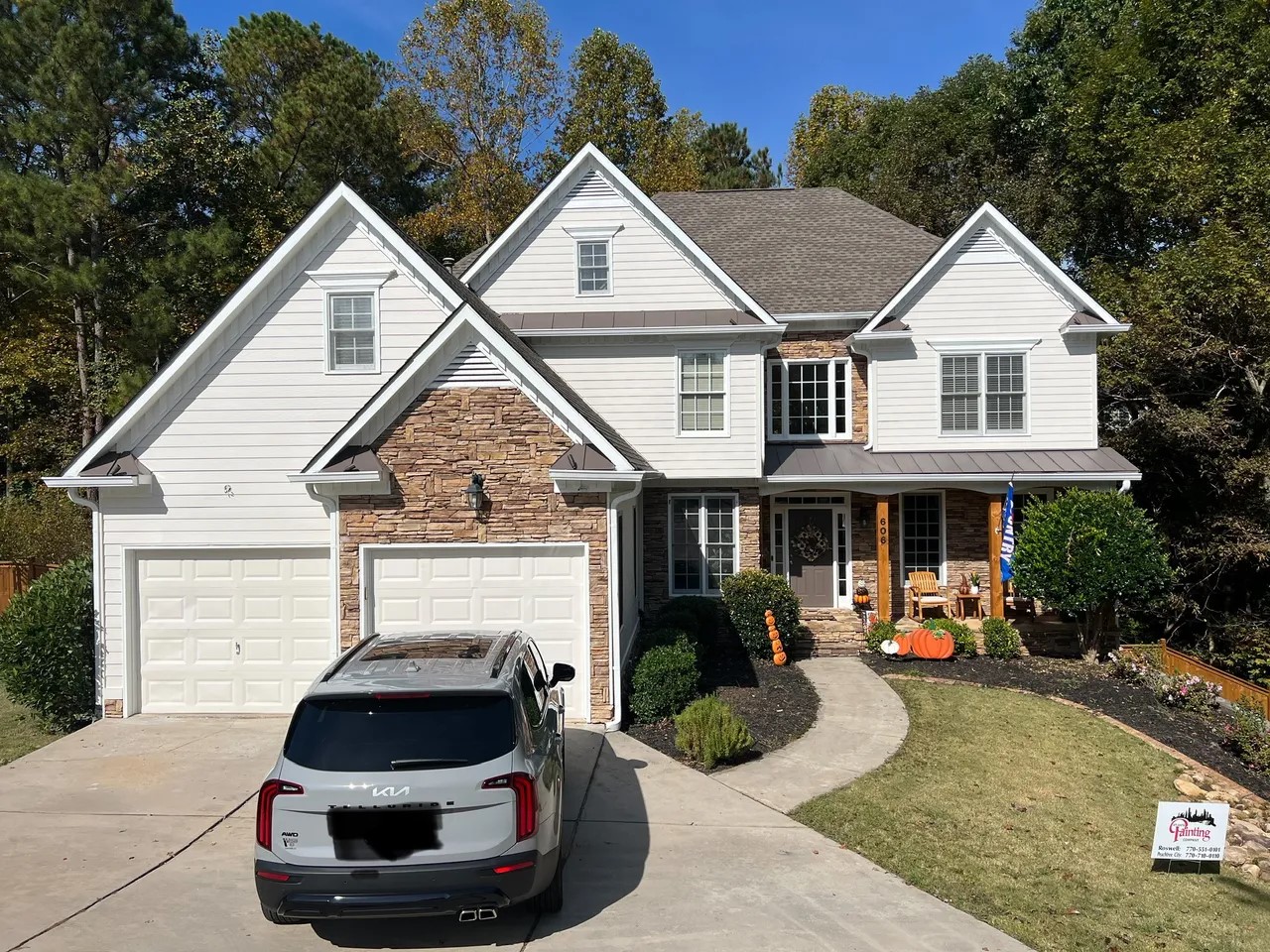 home exterior painting completed renovation project Georgia contractor